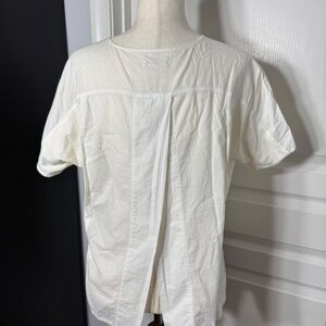 Madewell White/Cream Shirt with Open Back - M